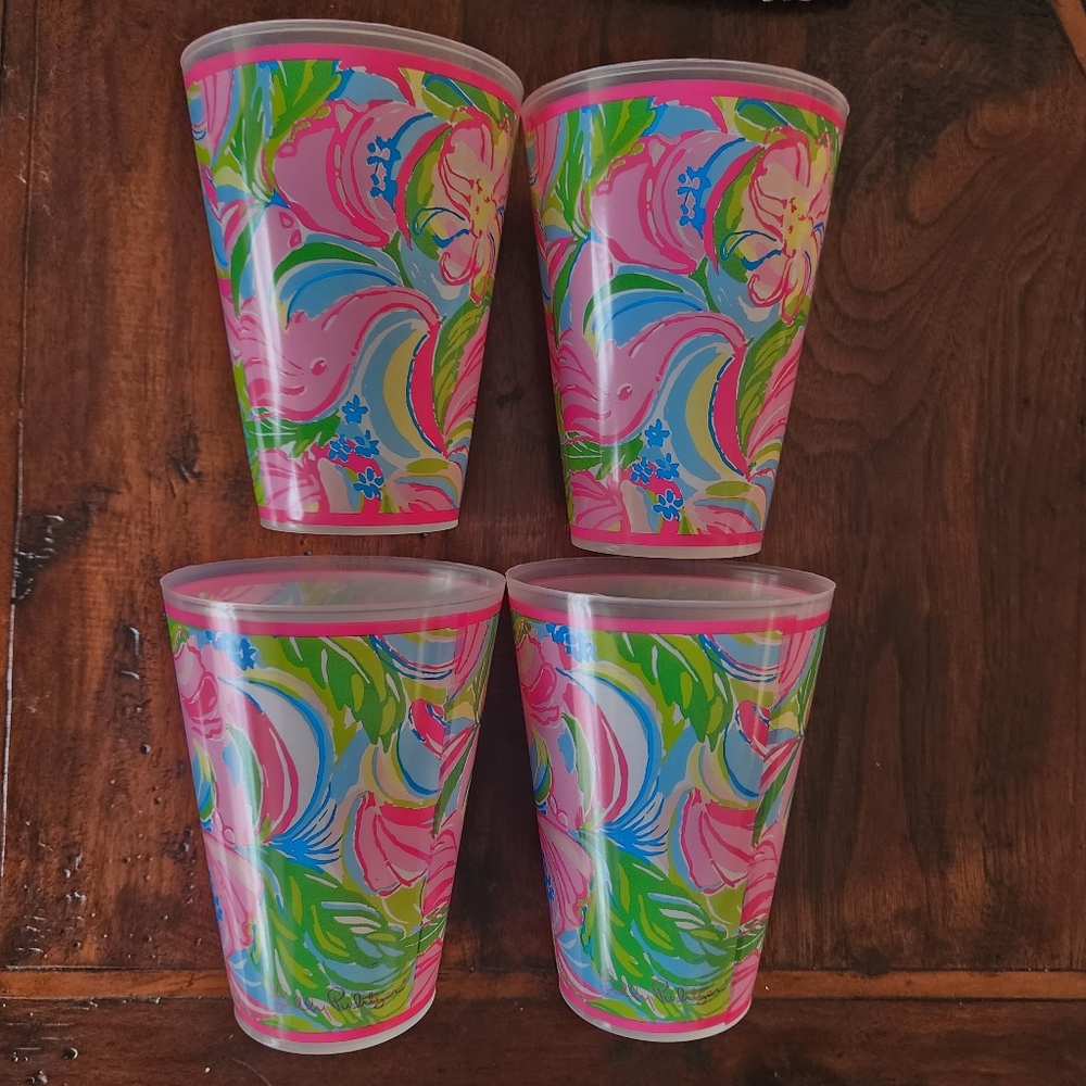 Lilly Pulitzer Set of 4 Pool Cups